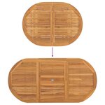 vidaXL Ensemble de salle à manger pour jardin 5 Pièces Marron Teck massif