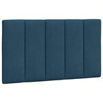 vidaXL Coussin de tête de lit Hanko bleu 80 cm velours