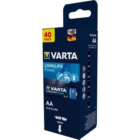 VARTA Pack de 40 piles alcalines Longlife AA (LR06) 1,5V