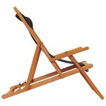 vidaXL Chaises de plage pliables lot de 2 noir tissu