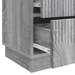 vidaXL Cabinet de chevet avec tiroir Sonoma gris 43 x 34 5 x 44 5 cm