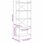 vidaXL Étagère Chêne Sonoma 60 x 30 x 155 cm Bois d'ingénierie