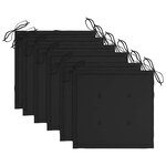 vidaXL Chaises pliables de jardin lot de 6 avec coussins Bois d'acacia