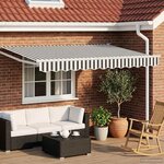 vidaXL Auvent rétractable Anthracite et blanc 3 5 x 2 m