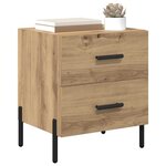 vidaXL Cabinet de chevet 2 Pièces Chêne artisanal 40 x 35 x 47 5 cm
