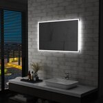 vidaXL Miroir mural à LED pour salle de bains 100x60 cm