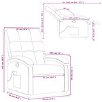 vidaXL Fauteuil de massage inclinable Marron Tissu