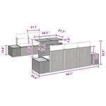 vidaXL Ensemble de canapé de jardin 7 Pièces Noir Poly rotin