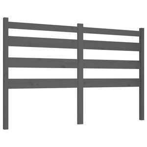 vidaXL Tête de lit Gris 146x4x100 cm Bois massif de pin