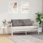 vidaXL Coussin de Dos Taupe 140 x 19 x 50 cm tissu