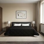 vidaXL Duvet d'été simple Matelassé Noir 200 x 220 cm