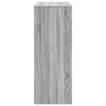 vidaXL Table de bar avec étagères sonoma gris bois d'ingénierie