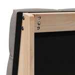 vidaXL Tête de lit capitonnée Taupe 75 cm Pin massif