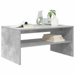vidaXL Table basse Gris béton 80 x 50 x 40 cm Bois d'ingénierie