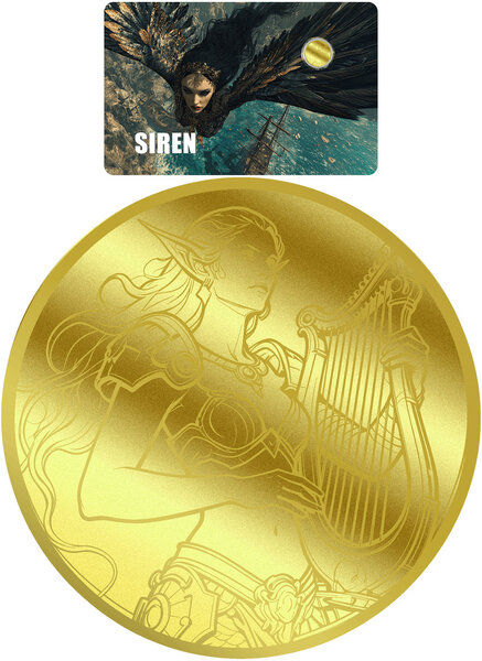 Monnaie SIREN 1/1000 Oz Or 12$ Liberia 2026
