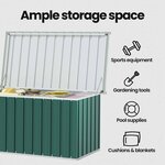 vidaXL Coffre de rangement de jardin Vert 129x67x65 cm