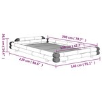 vidaXL Cadre de lit Bambou 120x200 cm