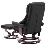 vidaXL Fauteuil de massage inclinable Gris Similicuir et bois courbé