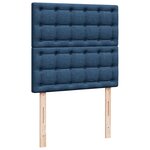 vidaXL Sommier à lattes de lit avec matelas Bleu 80x200 cm Tissu