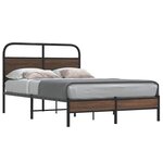 vidaXL Cadre de lit sans matelas 120x200 cm chêne marron