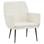 vidaXL Fauteuil Crème 62x79x79 cm Velours