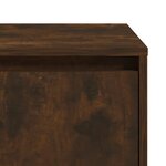 vidaXL Table de chevet chêne fumé 45x34x44 5 cm bois d'ingénierie