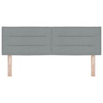 vidaXL Cabeza de cama LED Design Lignes Gris clair 72 cm Tissu