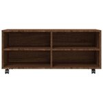 vidaXL Meuble TV sur roulettes Chêne marron 90x35x35cm Bois ingénierie