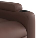 vidaXL Fauteuil de massage inclinable Marron Similicuir