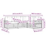 vidaXL Ensemble de canapés d'extérieur 5 pc Blanc et gris clair