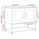 vidaXL Meuble TV blanc 68x39x60 5 cm acier laminé à froid