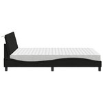 vidaXL Lit avec matelas noir 140x190 cm tissu