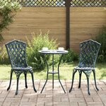 vidaXL Chaise de jardin 2 Pièces Vert 55 x 56 5 x 91cm Aluminium