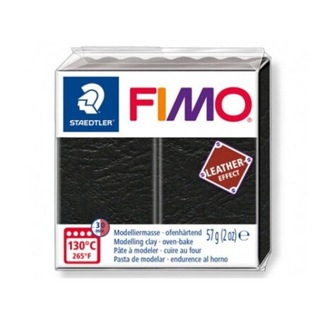 Pâte Fimo Cuir 57 g Leather Effect Noir 8010.909