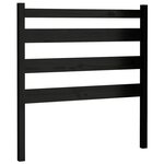 vidaXL Tête de lit Noir 96x4x100 cm Bois massif de pin