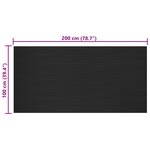 vidaXL Tapis de sol Noir 1 x 2 m Caoutchouc