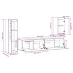 vidaXL Meubles TV 4 Pièces Bois massif de pin