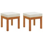 vidaXL Ensemble à manger de jardin 3 Pièces et coussins Acacia solide