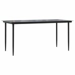 vidaXL Ensemble à manger jardin coussins 5 Pièces gris poly rotin verre