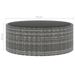 vidaXL Salon de jardin 10 Pièces avec coussins Résine tressée Gris