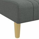 vidaXL Canapé-lit en forme de L gris foncé 279x140x70 cm tissu