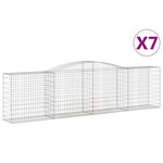 vidaXL Paniers à gabions arqués 7 Pièces 400x50x100/120 cm Fer galvanisé