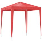 vidaXL Tente de fête 200 x 200 x 240 cm Rouge PE et acier