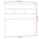 vidaXL Tête de lit chêne sonoma 90 cm fer et bois d’ingénierie