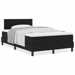vidaXL Lit boxspring avec matelas avec matelas Noir 120 x 200 cm tissu