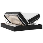 vidaXL Lit avec rangement et matelas avec stockage Noir 180 x 200 cm