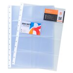 Paquet De 10 Recharges Pochettes Pour Porte-cartes De Visite À Anneaux A4 - Translucide - Exacompta