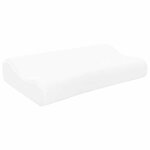 vidaXL Coussin de sommeil Uni Blanc 50 x 30 x 10 5 cm