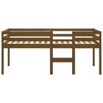 vidaXL Lit haut Marron miel 90x200 cm Bois de pin massif