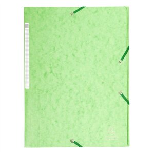 Chemise à élastiques Maxi capacity carte lustrée 425gm2 - A4 - Tilleul x 25 EXACOMPTA